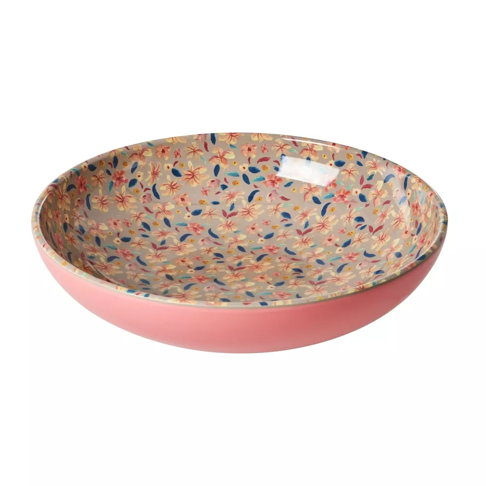 Melamin Salatbolle Sandy Flower, 5708315258318, MESAB-SANDY, Kjøkken, Melamin- & Treservise, Rice, Melamine Salad Bowl with Small Sandy Flower Print - Low - 2,5 L