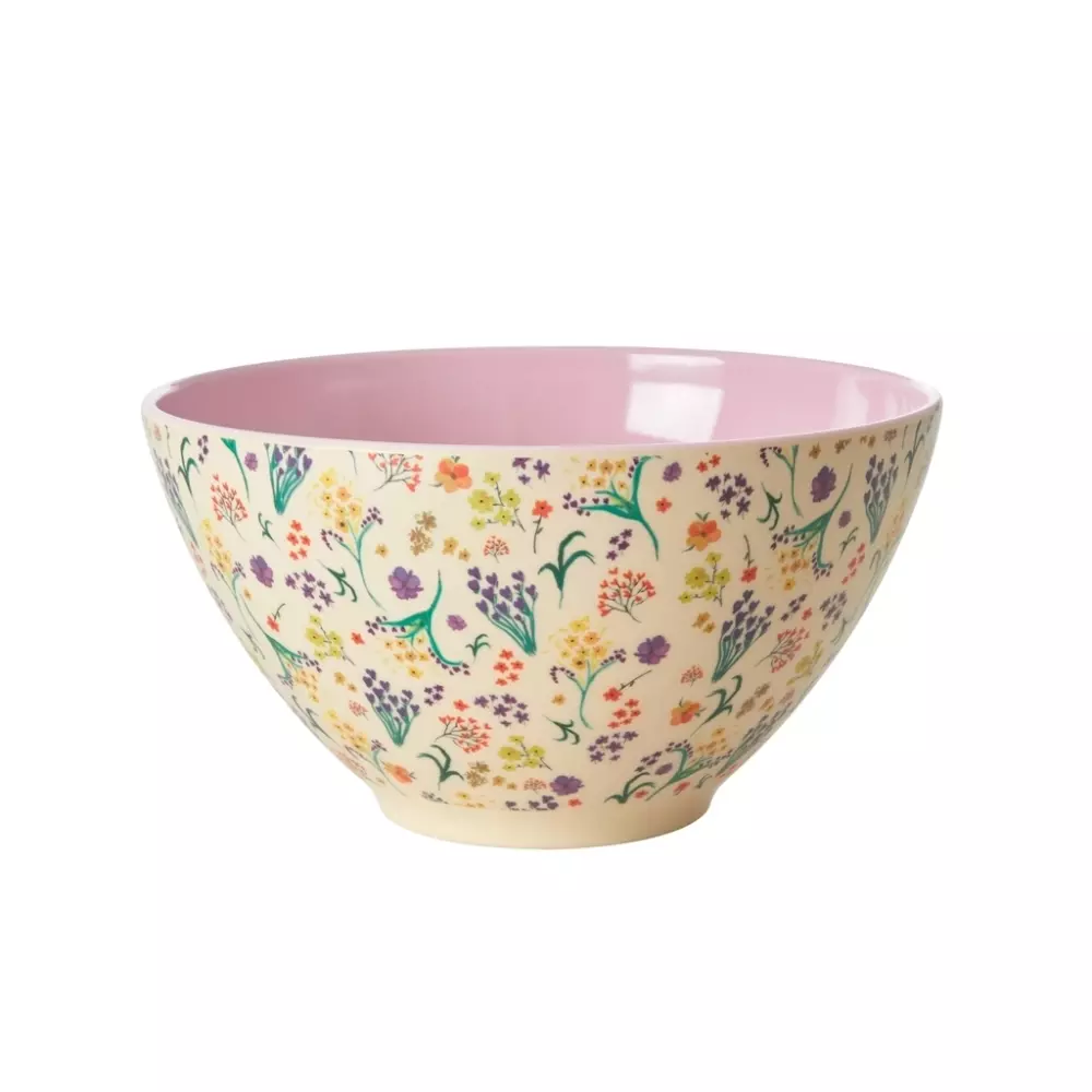 Melamin Salatbolle Wild Flower D26,5, 5708315216127, MESAB-WIFL, Kjøkken, Melamin- & Treservise, Rice, Melamine SALAD Bowl - Multi - Wilf Flower Print