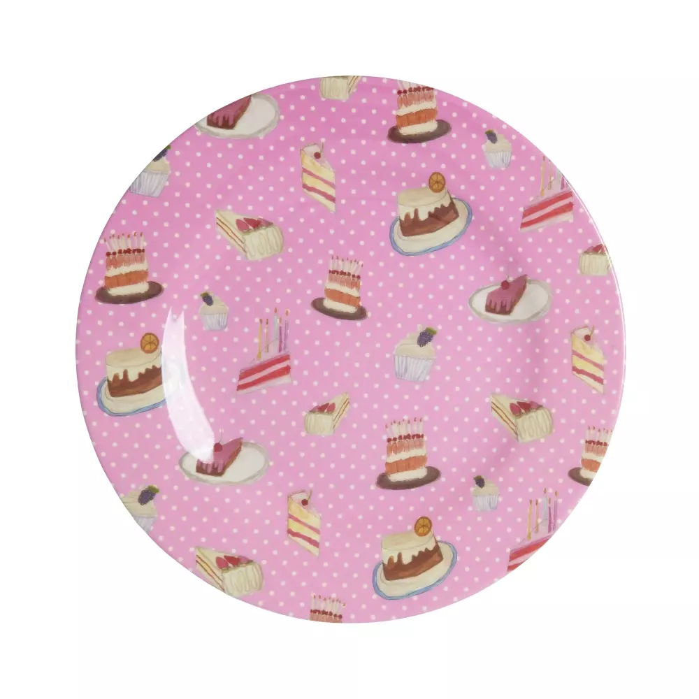 Melamin Asjett Sweet Cake D20, 5708315250756, MESPL-SWCA, Kjøkken, Melamin- & Treservise, Rice, Melamine Kids Side Plate with Sweet Cake Print