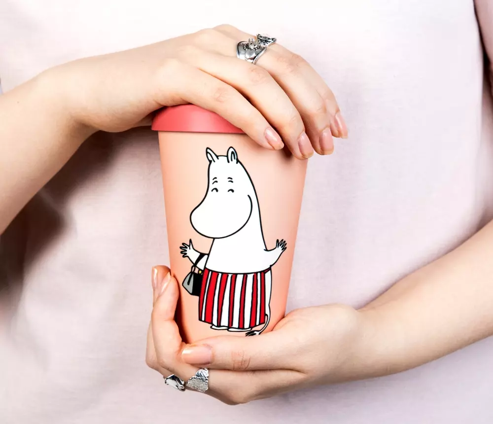 Moomin To Go Kopp - Shells, 0714770418445, MMAMMA99C, Kjøkken, Krus og Skåler, Moomin, Oy Bisly LTD, Biodegradeable take away mug