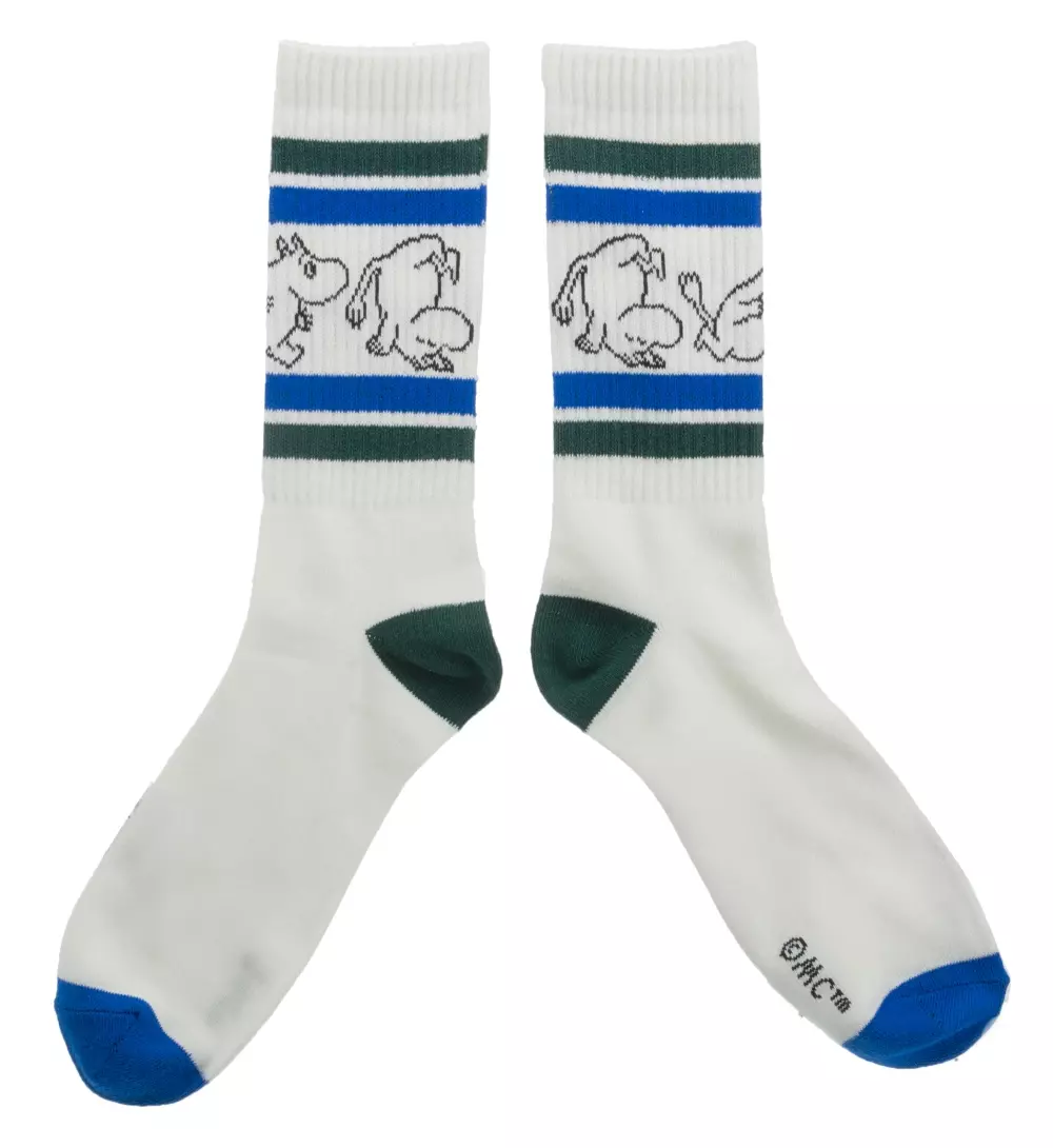 Moomin Retro Strømper Moomin Hvit (Herre), 6430049844657, MOOMIN17H, Accessories, Strømper, Moomin, Oy Bisly LTD, Retro Socks Men