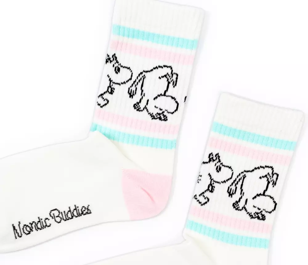 Moomin Retro Strømper Moomin Pastell, 6430049842257, MOOMIN23N, Accessories, Strømper, Moomin, Oy Bisly LTD, Retro Socks Ladies