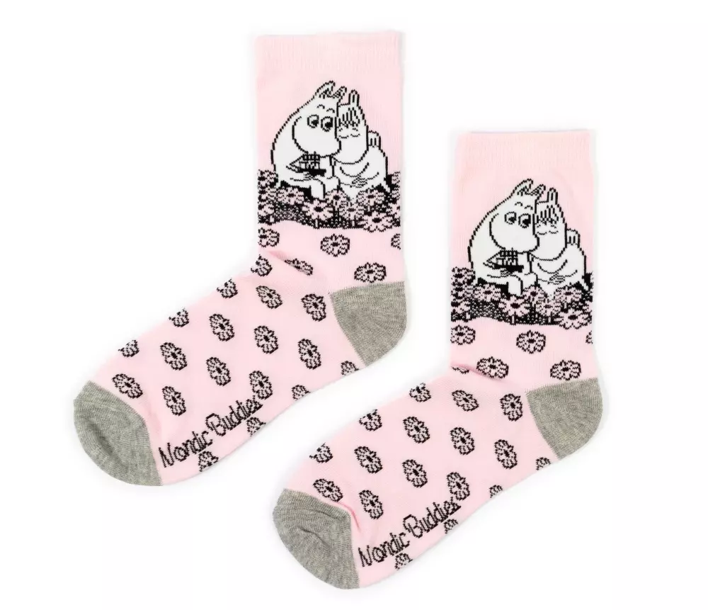 Moomin Strømper Moominlove Rosa, 6430049841267, MOOMIN23O, Accessories, Strømper, Moomin, Oy Bisly LTD, Socks Ladies