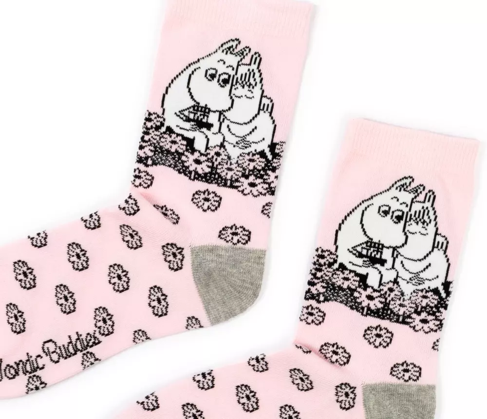 Moomin Strømper Moominlove Rosa, 6430049841267, MOOMIN23O, Accessories, Strømper, Moomin, Oy Bisly LTD, Socks Ladies