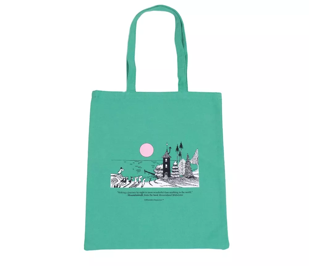 Moomin Tote Bag - Valley Grønn, 6430079183832, MOOMIN2B, Accessories, Vesker, Moomin, Oy Bisly LTD, Tote Bag