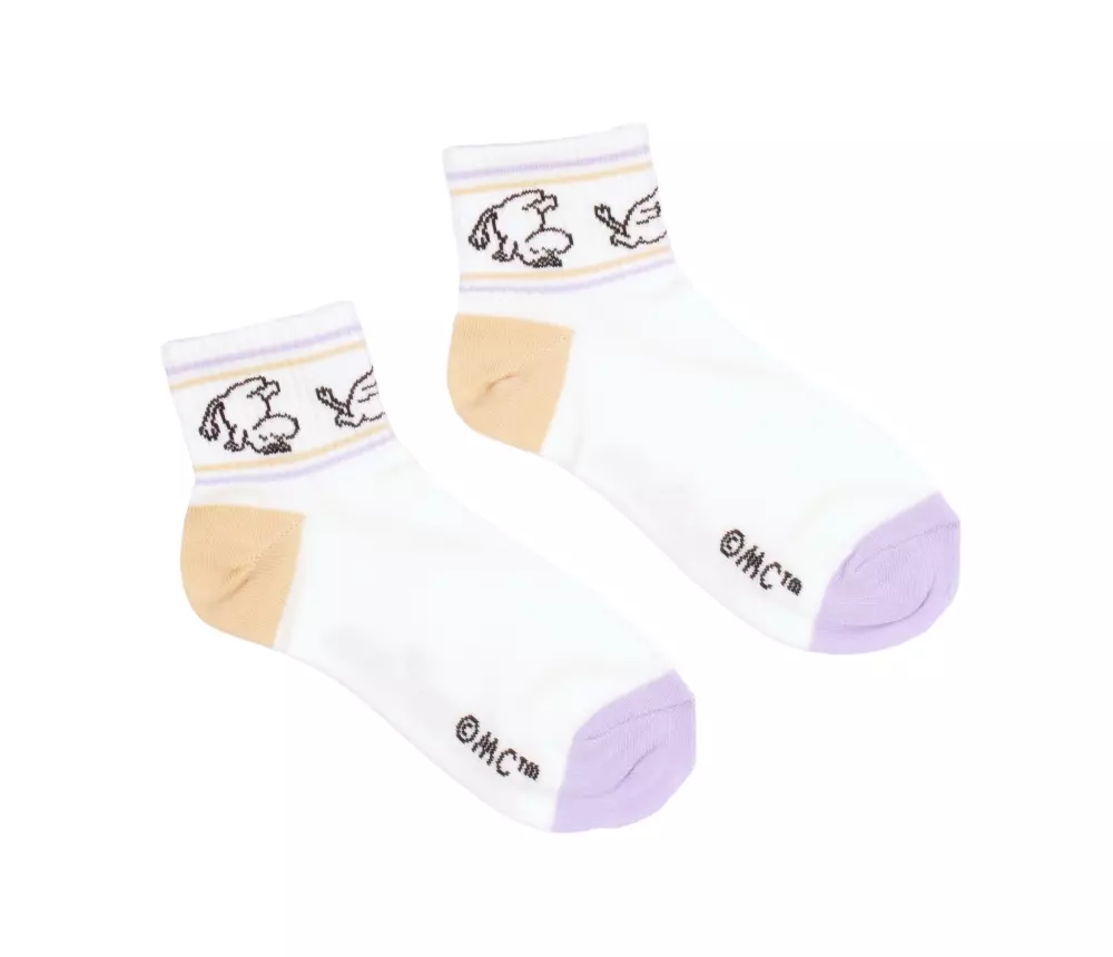 Moomin Retro Ankelstrømper Moomin Hvit, 6430079187830, MOOMIN34A, Accessories, Strømper, Moomin, Oy Bisly LTD, Ankle Socks Retro Ladies