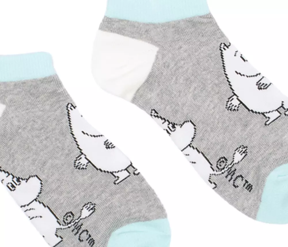 Moomin Ankelstrømper Moomin Grå, 6430079187854, MOOMIN34C, Accessories, Strømper, Moomin, Oy Bisly LTD, Ankle Socks Classic Ladies