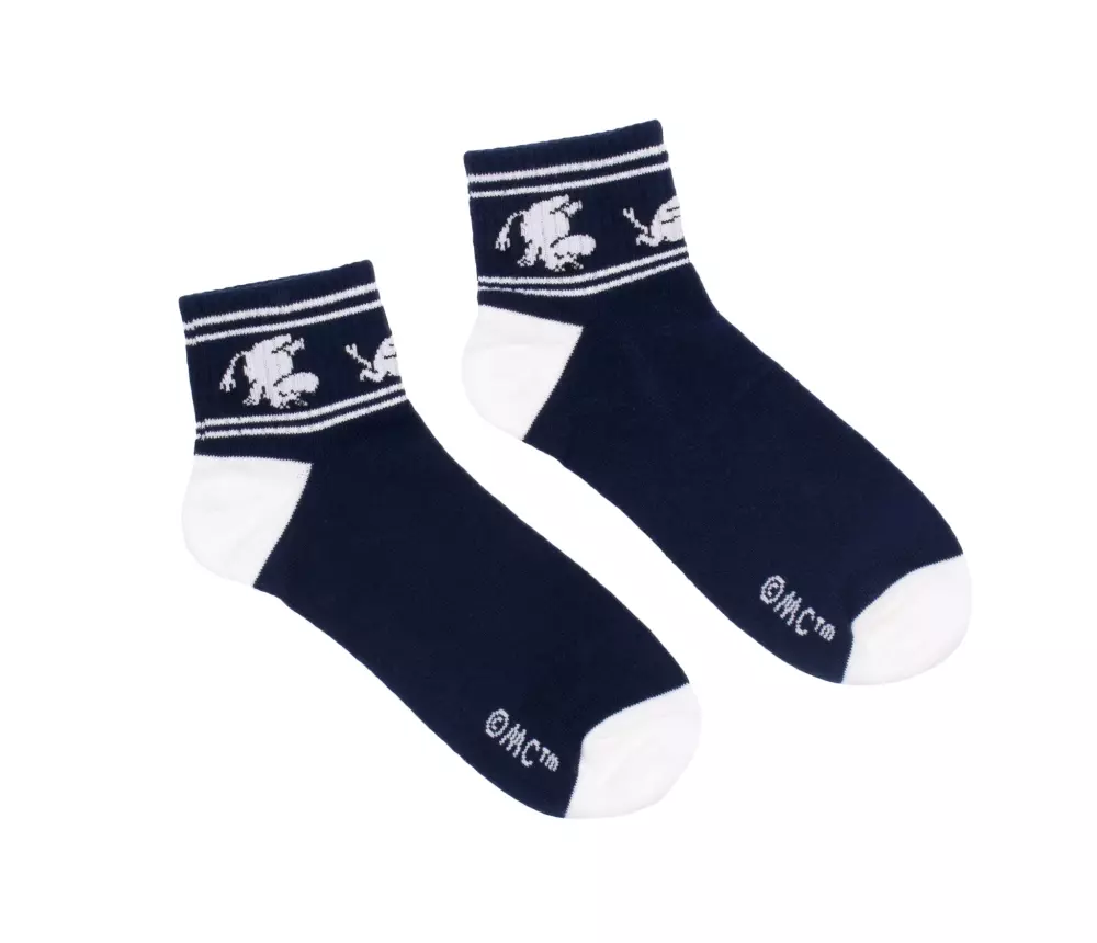 Moomin Ankelstrømper Moomin Navy, 6430079187885, MOOMIN34F, Accessories, Strømper, Moomin, Oy Bisly LTD, Ankle Socks Retro Men