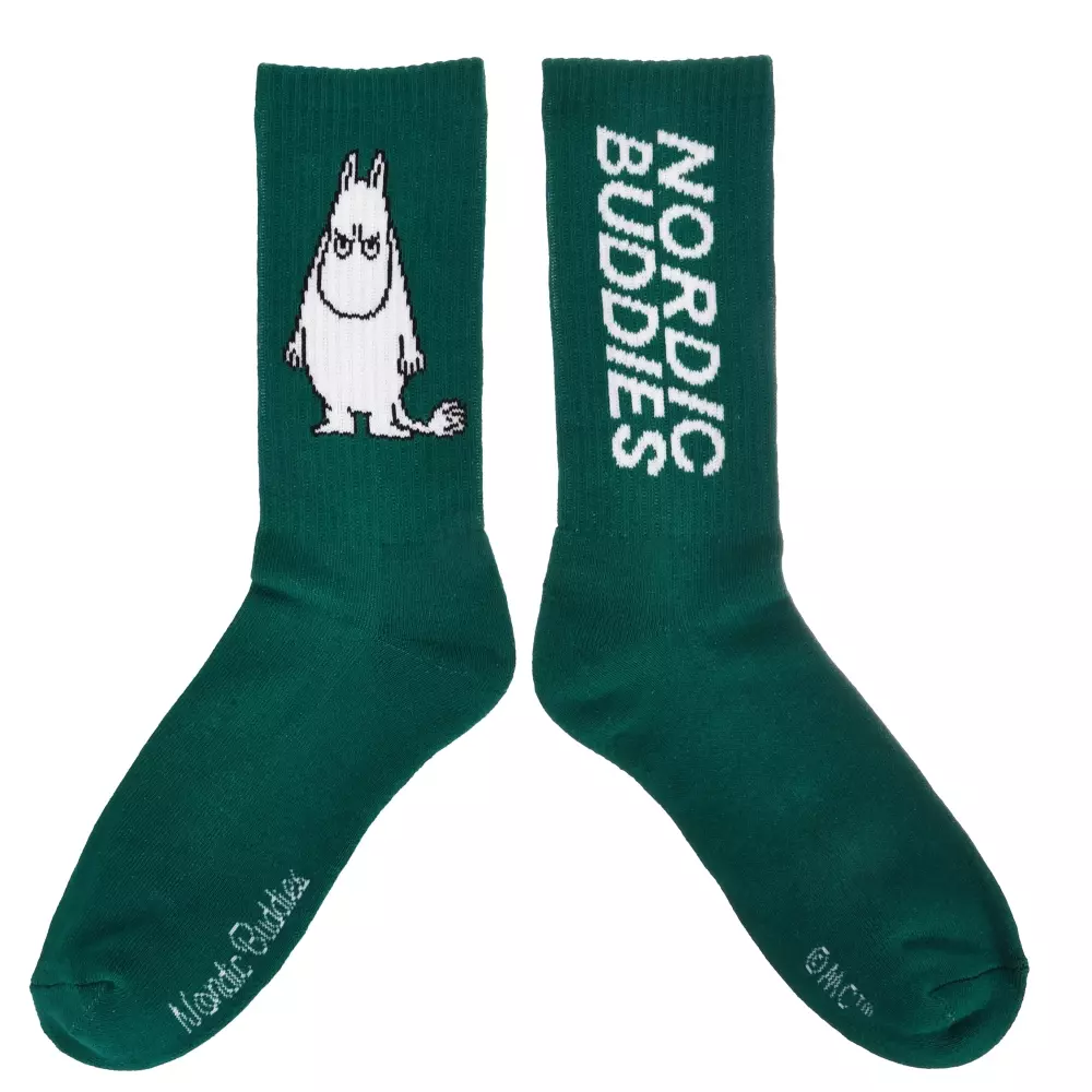 Moomin Retro Strømper Moomin Grønn, 0714770417028, MOOMIN35C, Accessories, Strømper, Moomin, Oy Bisly LTD, Retro Socks Men