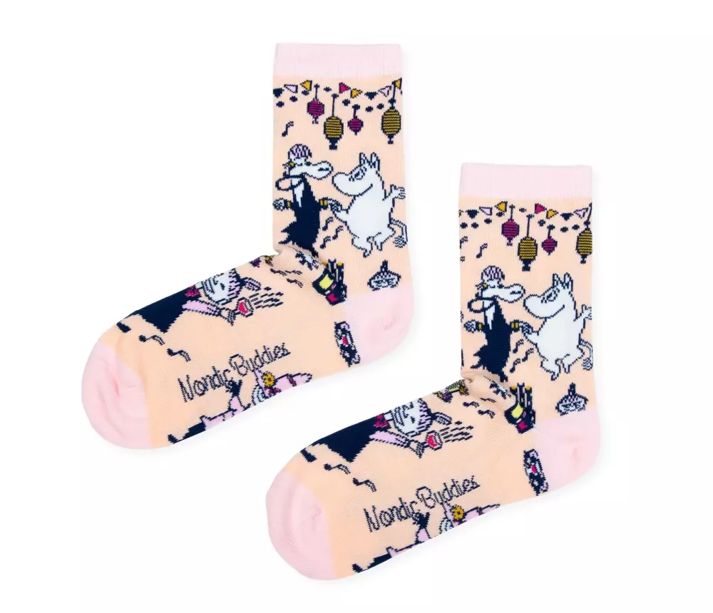 Moomin Strømper Moomin Peach, 0714770418308, MOOMIN36E, Accessories, Strømper, Moomin, Oy Bisly LTD, Socks Ladies