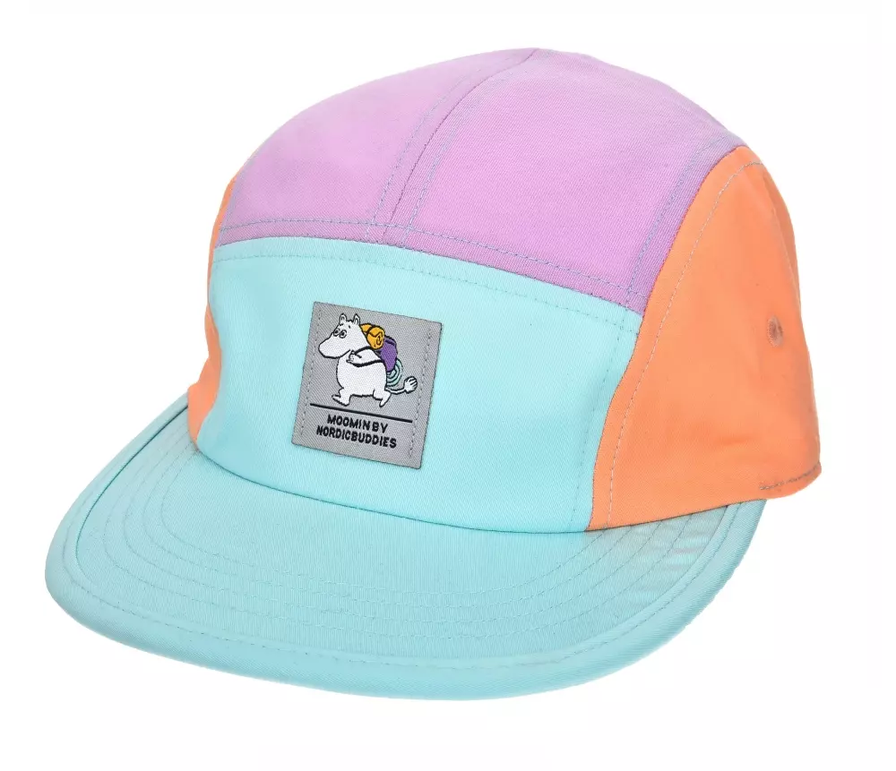 Moomin 5-Panel Cap Retro Turkis, 6430079188196, MOOMIN89E, Accessories, Caps & Luer, Moomin, Oy Bisly LTD, 5-Panel Cap Retro ADULT