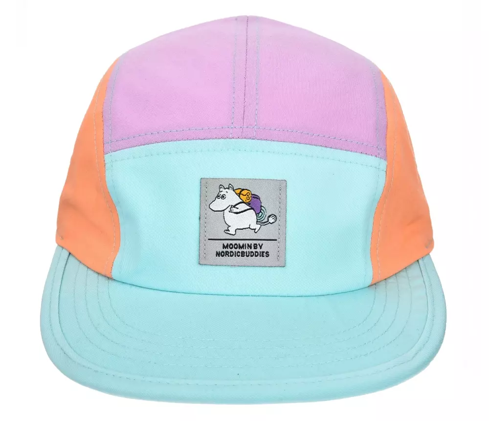 Moomin 5-Panel Cap Retro Turkis, 6430079188196, MOOMIN89E, Accessories, Caps & Luer, Moomin, Oy Bisly LTD, 5-Panel Cap Retro ADULT