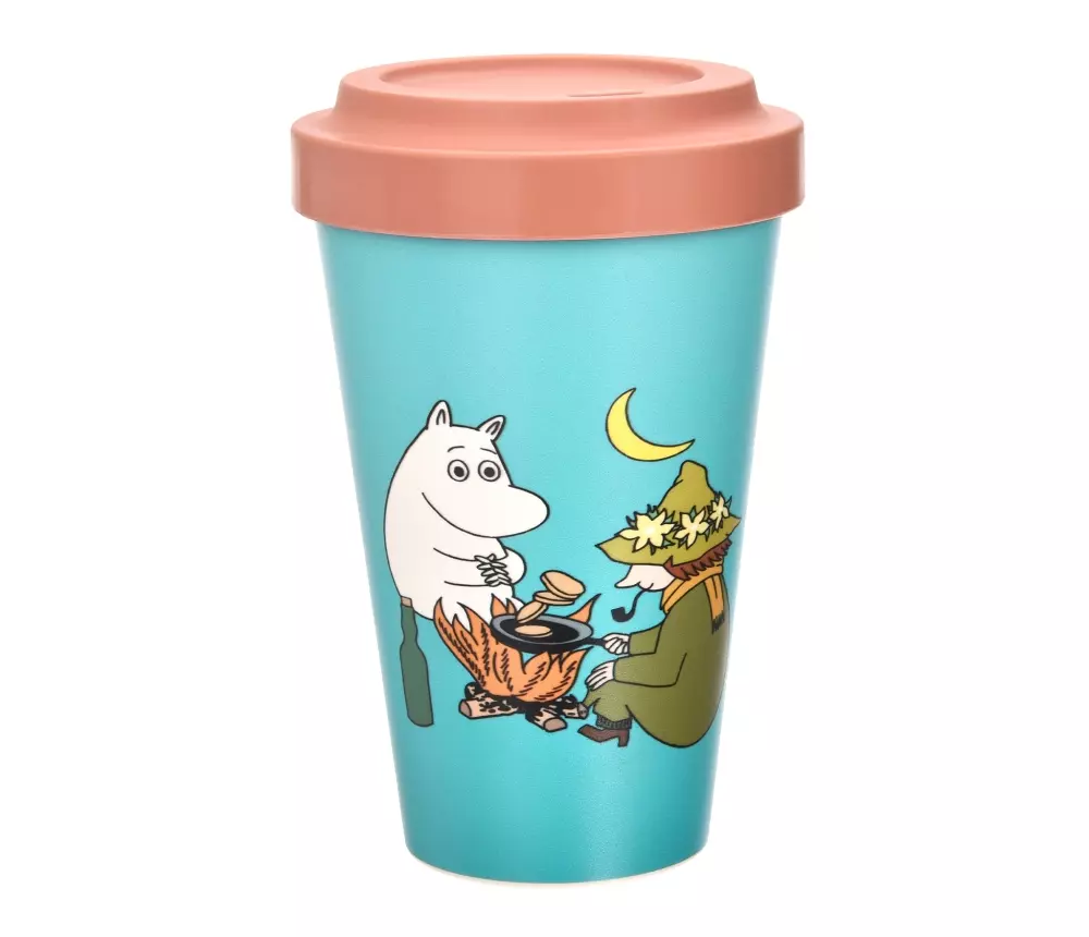 Moomin To Go Kopp - Camping, 6430079185072, MOOMIN99G, Kjøkken, Krus og Skåler, Moomin, Oy Bisly LTD, Biodegradeable take away mug