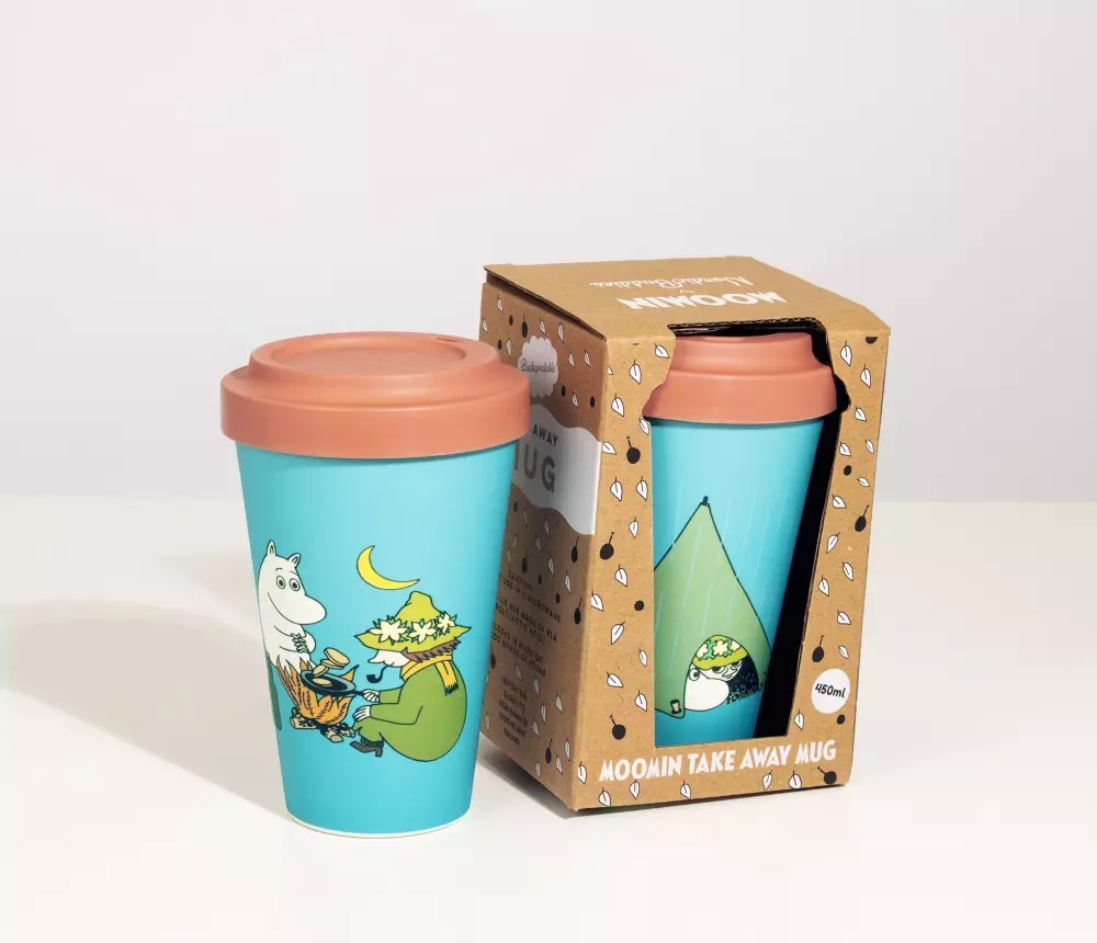 Moomin To Go Kopp - Camping, 6430079185072, MOOMIN99G, Kjøkken, Krus og Skåler, Moomin, Oy Bisly LTD, Biodegradeable take away mug