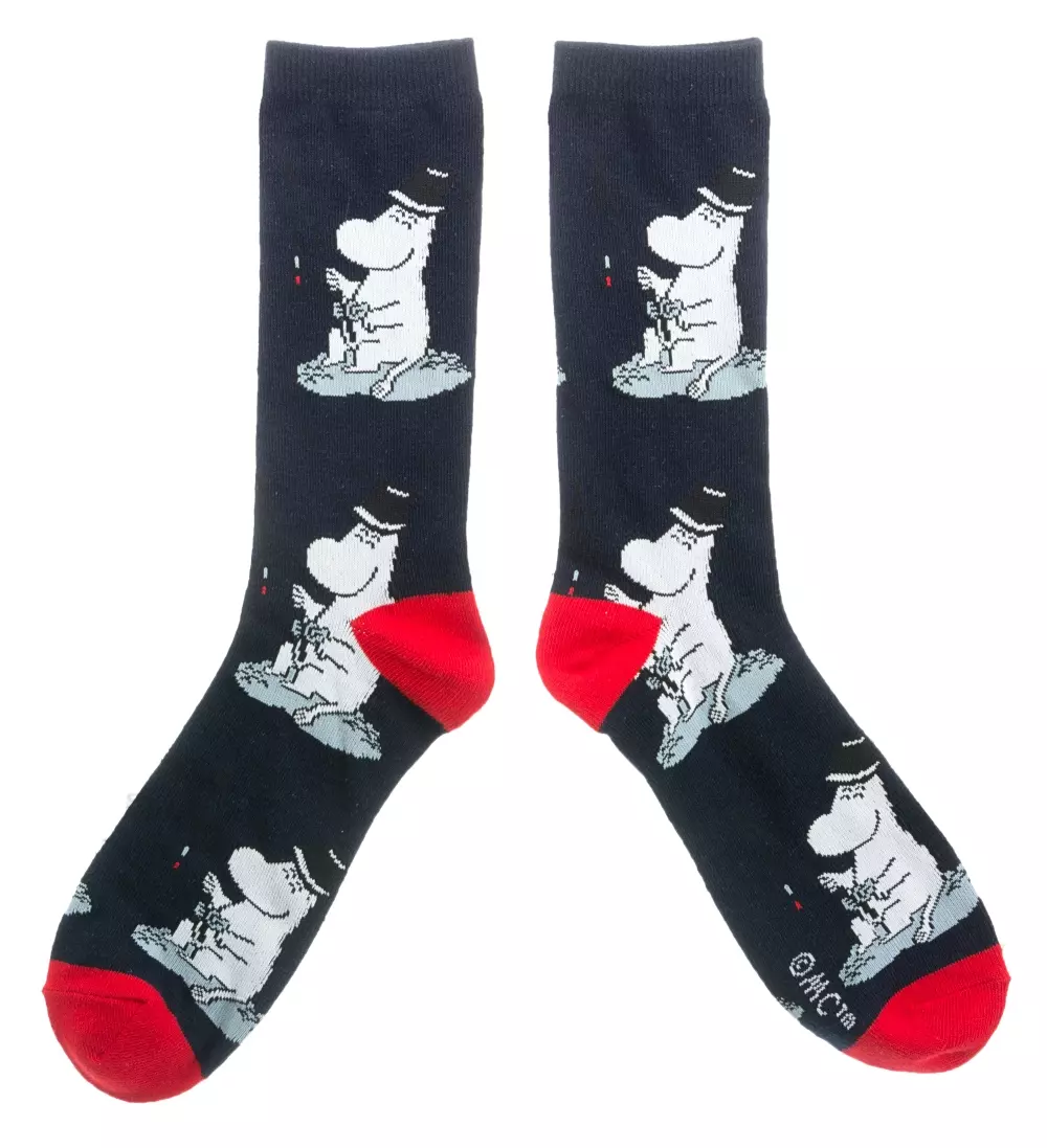 Moomin Strømper Moominpappa Navy/Rød, 6430049841601, MPAPPA17F, Accessories, Strømper, Moomin, Oy Bisly LTD, Socks Men