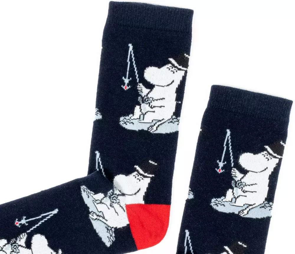 Moomin Strømper Moominpappa Navy/Rød, 6430049841601, MPAPPA17F, Accessories, Strømper, Moomin, Oy Bisly LTD, Socks Men