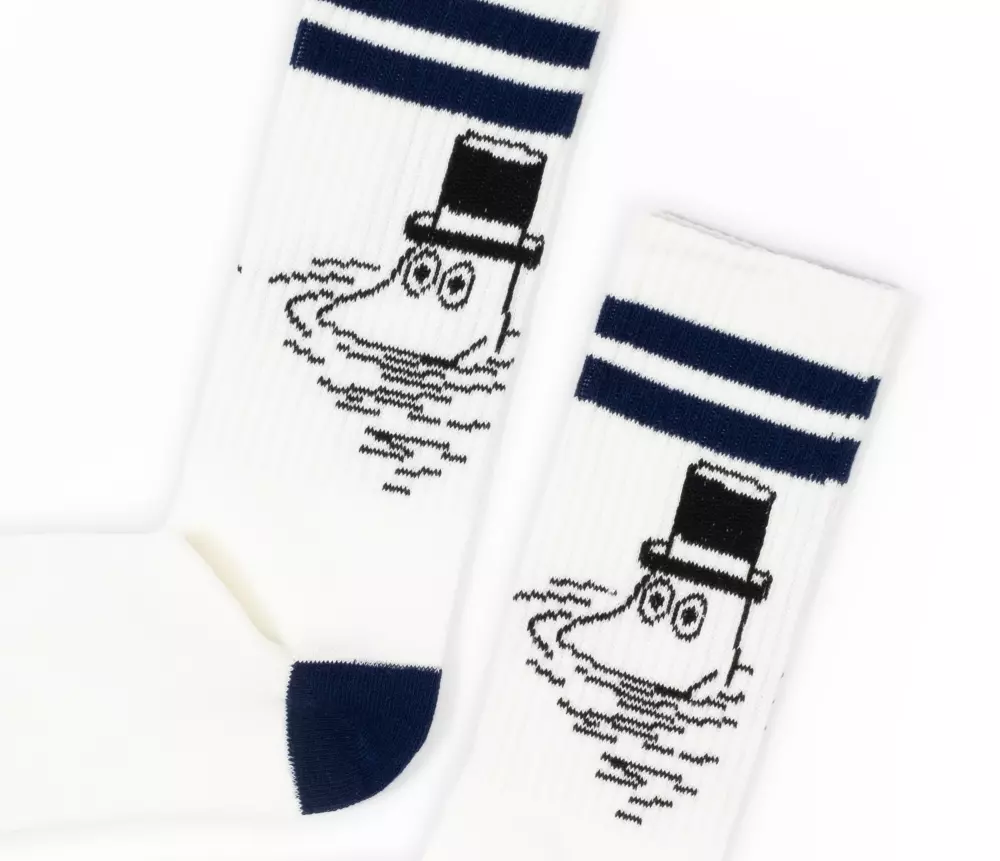 Moomin Retro Strømper Moominpappa Hvit, 6430079180664, MPAPPA23J, Accessories, Strømper, Moomin, Oy Bisly LTD, Retro Socks Men