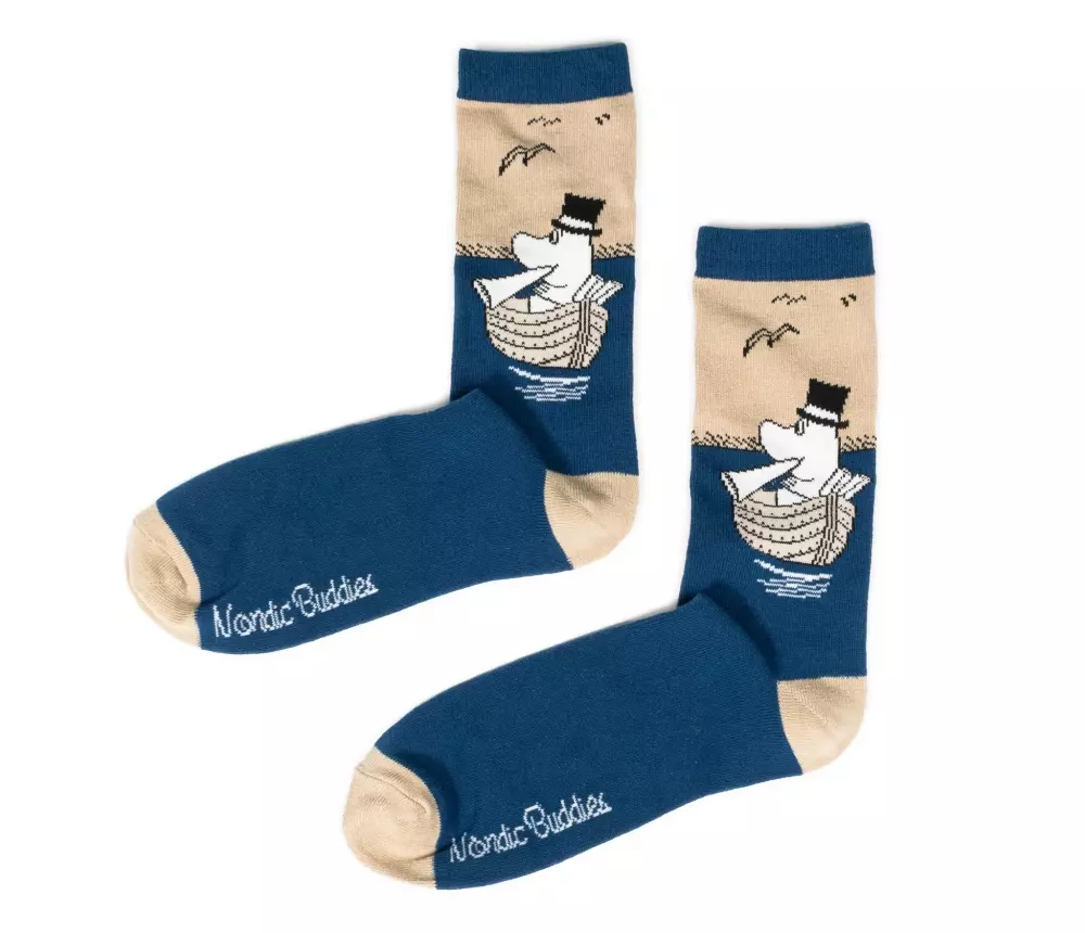 Moomin Strømper Moominpappa Blå, 6430079182552, MPAPPA23K, Accessories, Strømper, Moomin, Oy Bisly LTD, Socks Men