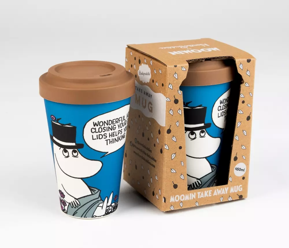 Moomin To Go Kopp - Relaxing, 0714770418322, MPAPPA99C, Kjøkken, Krus og Skåler, Moomin, Oy Bisly LTD, Biodegradeable take away mug