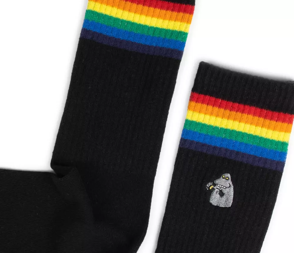 Moomin Retro Strømper Hufsa Svart, 6430049846309, MUR16E, Accessories, Strømper, Moomin, Oy Bisly LTD, Retro Socks Men