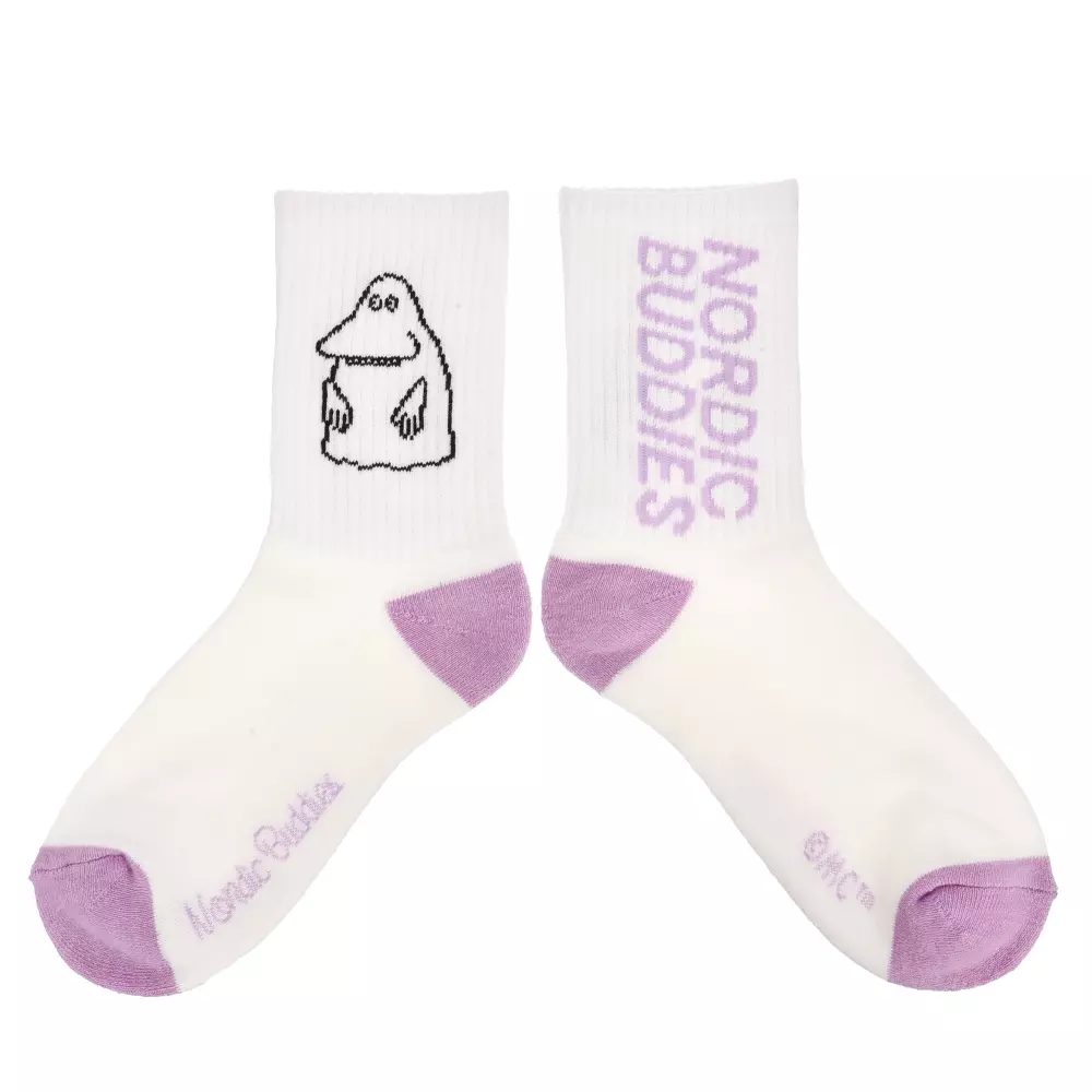 Moomin Retro Strømper Hufsa Hvit, 0714770417073, MUR35A, Accessories, Strømper, Moomin, Oy Bisly LTD, Retro Socks Ladies