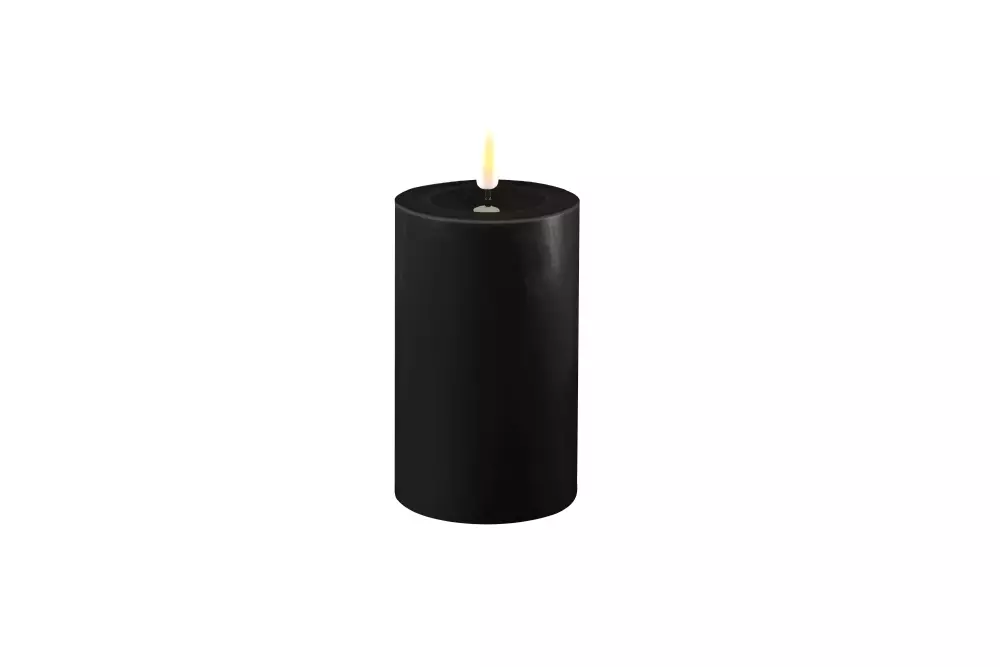 Deluxe Kubbelys Sort D7 H12, 0745125239095, RF-0018, Interiør, Lys, Deluxe Homeart, Real Flame Black