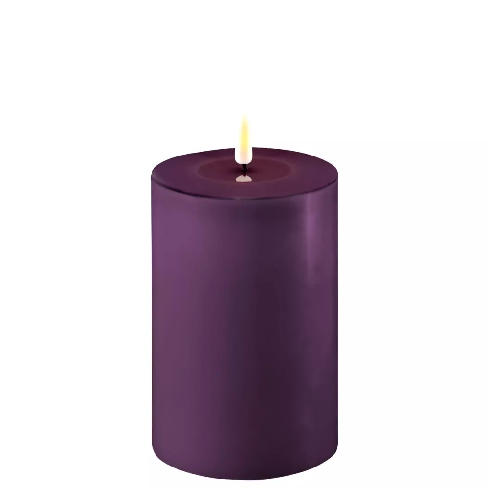 Deluxe Kubbelys Mørk Lilla D10 H15, 5744001244555, RF-0370, Interiør, Lys, Deluxe Homeart, Real Flame Purple