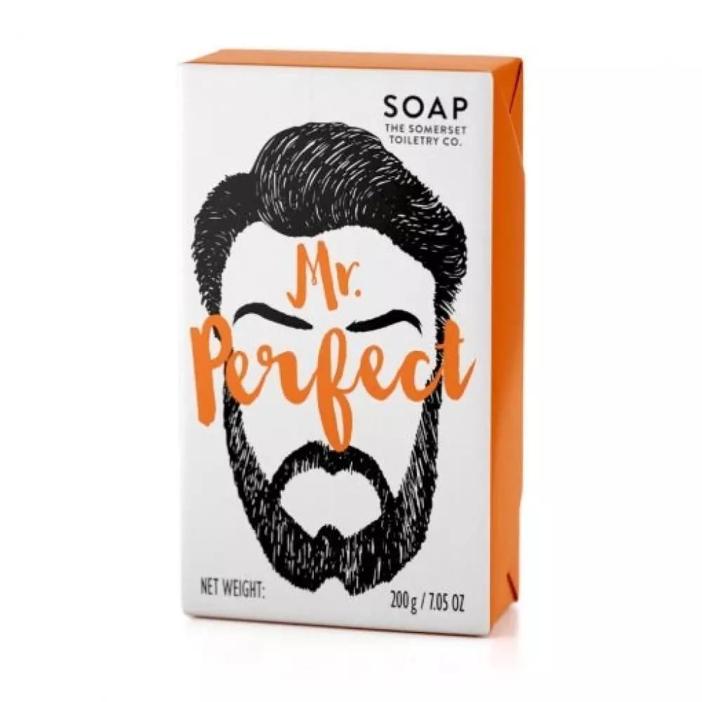 Mr Beard Såpestykke - Mr Perfect, 639136520153, SH519720, Baderom, Håndsåper, Mr Perfect & Friends, Terrigeno, Såpestykke - Mr Perfect
