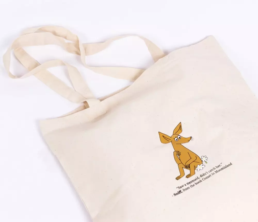 Moomin Tote - Bag Sniff Hvit, 6430079182743, SNIFF2A, Accessories, Vesker, Moomin, Oy Bisly LTD, Tote Bag