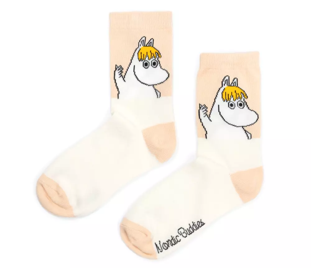 Moomin Strømper Snorkfrøken Beige, 6430049841496, SNORM17F, Accessories, Strømper, Moomin, Oy Bisly LTD, Socks Ladies