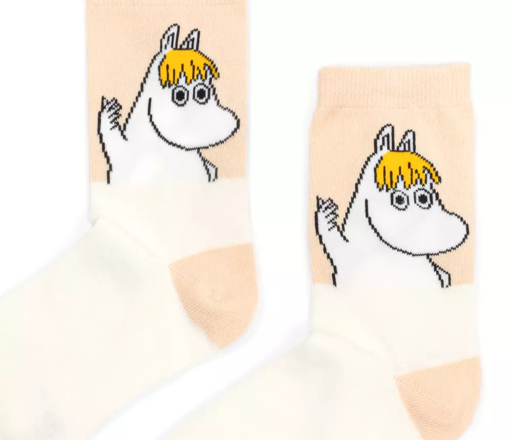 Moomin Strømper Snorkfrøken Beige, 6430049841496, SNORM17F, Accessories, Strømper, Moomin, Oy Bisly LTD, Socks Ladies