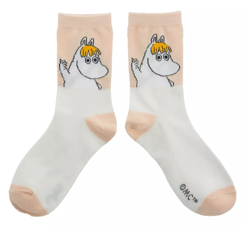 Moomin Strømper Snorkfrøken Beige, 6430049841496, SNORM17F, Accessories, Strømper, Moomin, Oy Bisly LTD, Socks Ladies