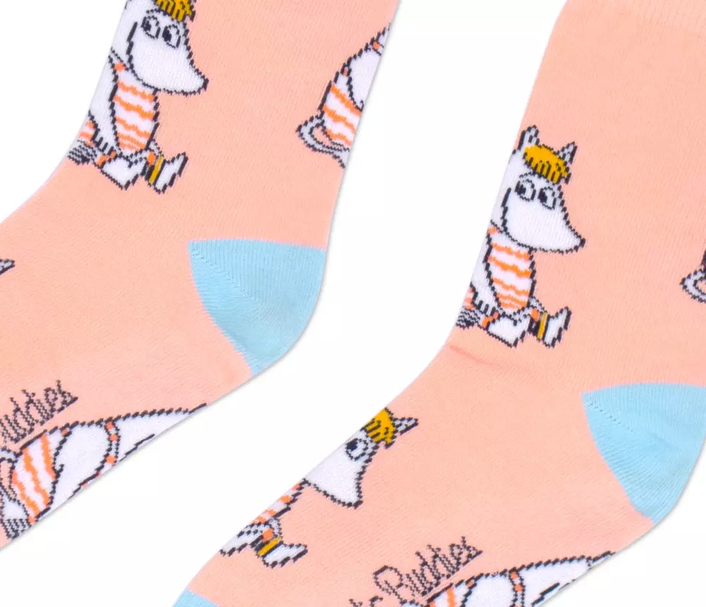 Moomin Strømper Snorkfrøken Peach, 6430079181388, SNORM23N, Accessories, Strømper, Moomin, Oy Bisly LTD, Socks Ladies