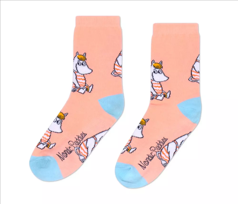 Moomin Strømper Snorkfrøken Peach, 6430079181388, SNORM23N, Accessories, Strømper, Moomin, Oy Bisly LTD, Socks Ladies