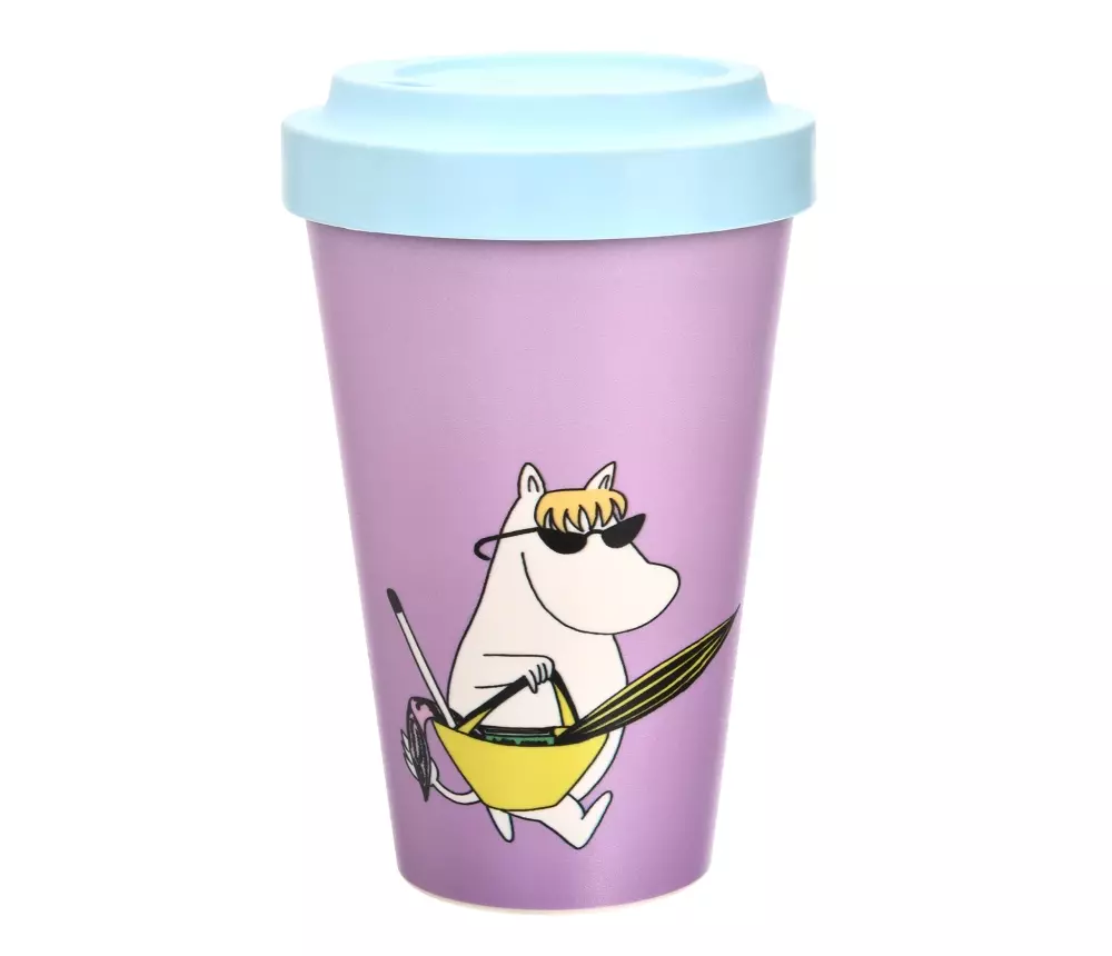 Moomin To Go Kopp - Beach Day, 6430079185102, SNORM99B, Kjøkken, Krus og Skåler, Moomin, Oy Bisly LTD, Biodegradeable take away mug