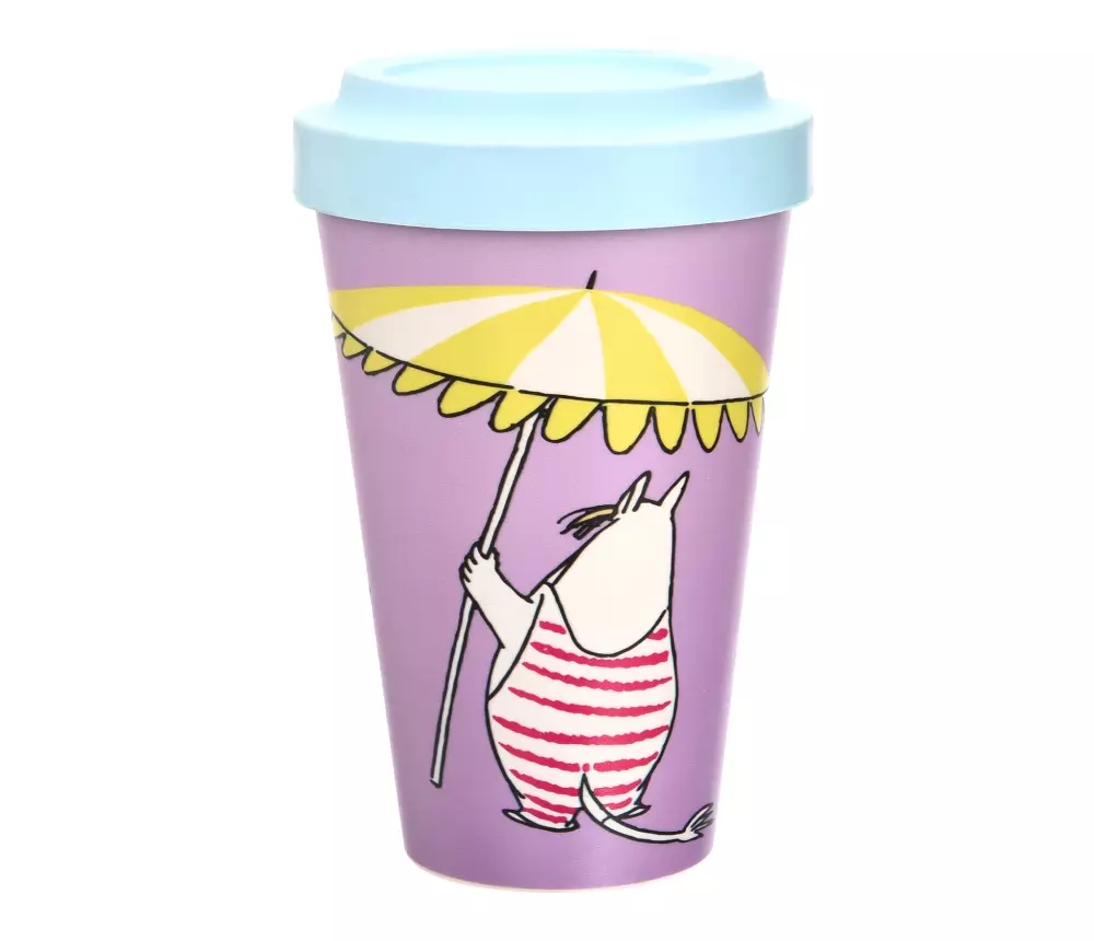 Moomin To Go Kopp - Beach Day, 6430079185102, SNORM99B, Kjøkken, Krus og Skåler, Moomin, Oy Bisly LTD, Biodegradeable take away mug