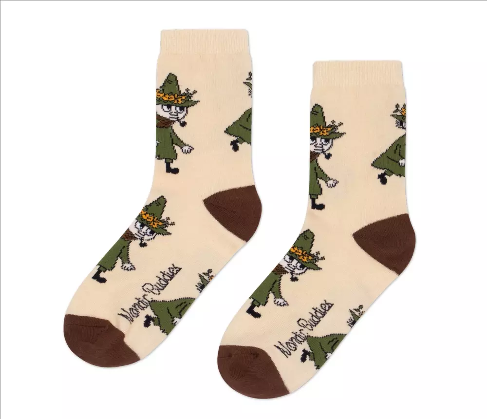 Moomin Strømper Snusmumrikken Beige, 6430079181401, SNUFKIN23F, Accessories, Strømper, Moomin, Oy Bisly LTD, Socks Ladies