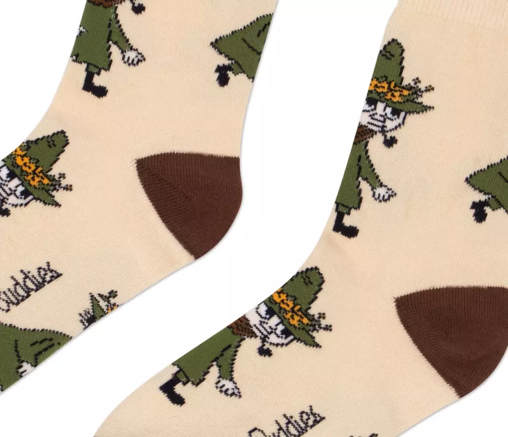 Moomin Strømper Snusmumrikken Beige, 6430079181401, SNUFKIN23F, Accessories, Strømper, Moomin, Oy Bisly LTD, Socks Ladies