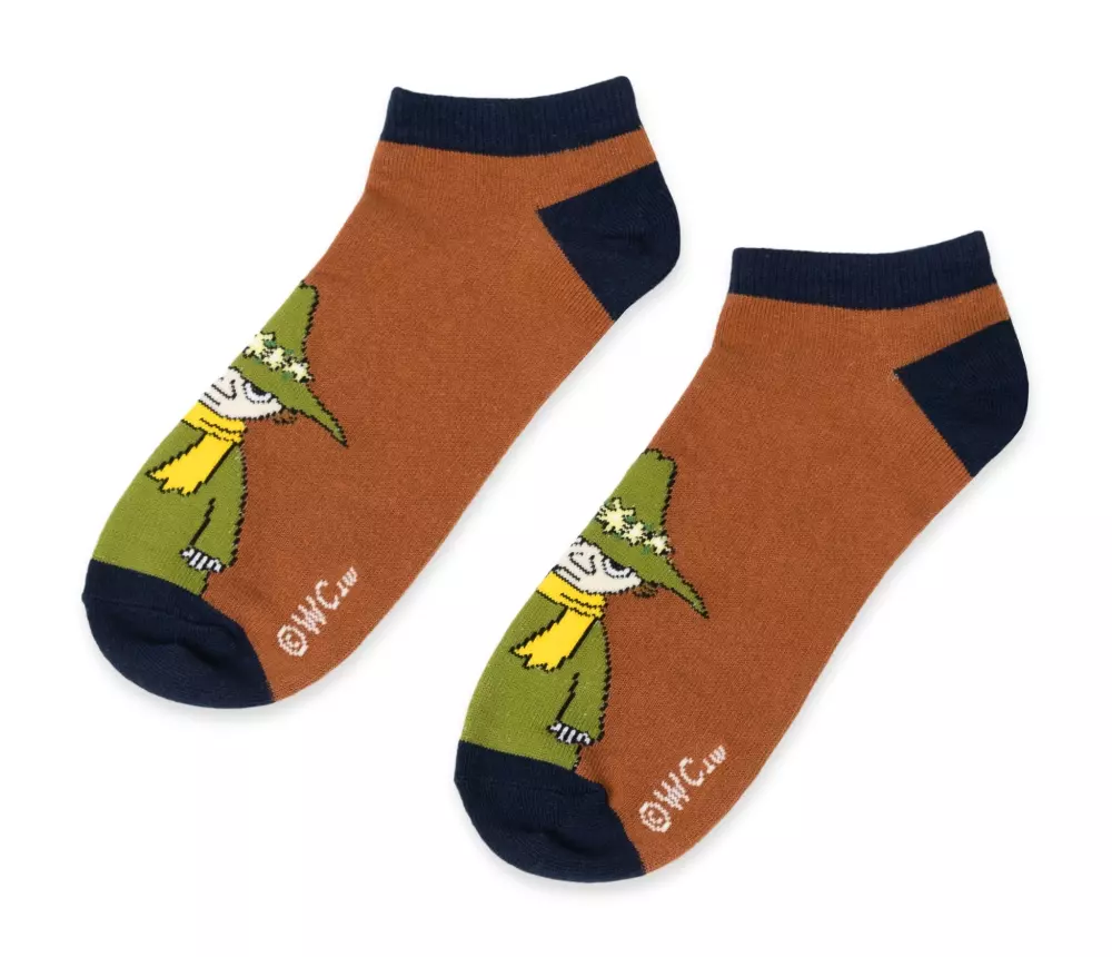 Moomin Ankelstrømper Snusmumrikken Brun, 0714770422831, SNUFKIN34E, Accessories, Strømper, Moomin, Oy Bisly LTD, Ankle Socks Classic Men