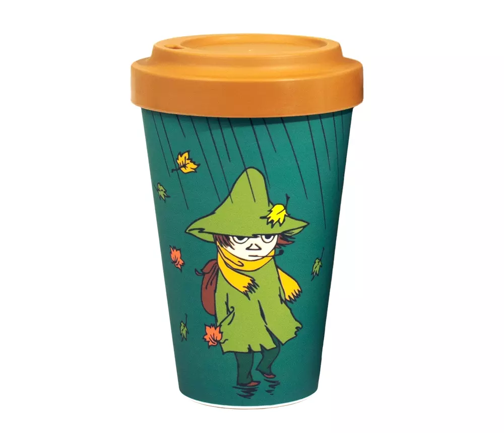 Moomin To Go Kopp - Snusmumrikken, 6430079189865, SNUFKIN99A, Kjøkken, Krus og Skåler, Moomin, Oy Bisly LTD, Biodegradeable take away mug