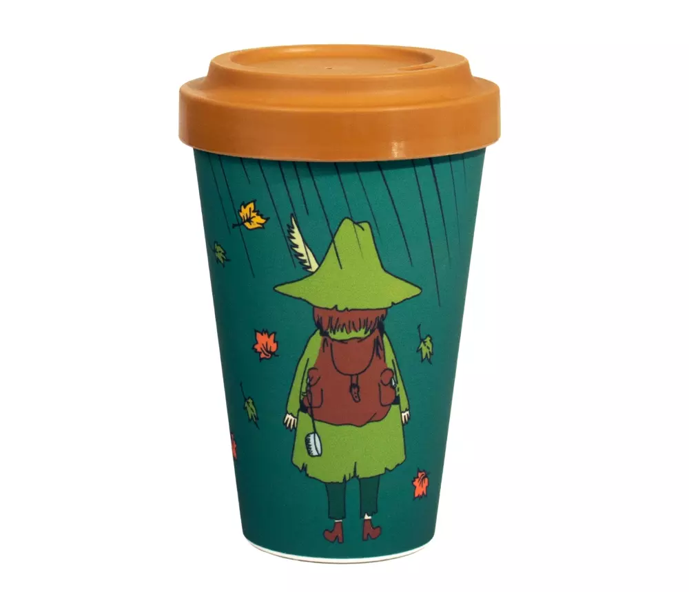 Moomin To Go Kopp - Snusmumrikken, 6430079189865, SNUFKIN99A, Kjøkken, Krus og Skåler, Moomin, Oy Bisly LTD, Biodegradeable take away mug