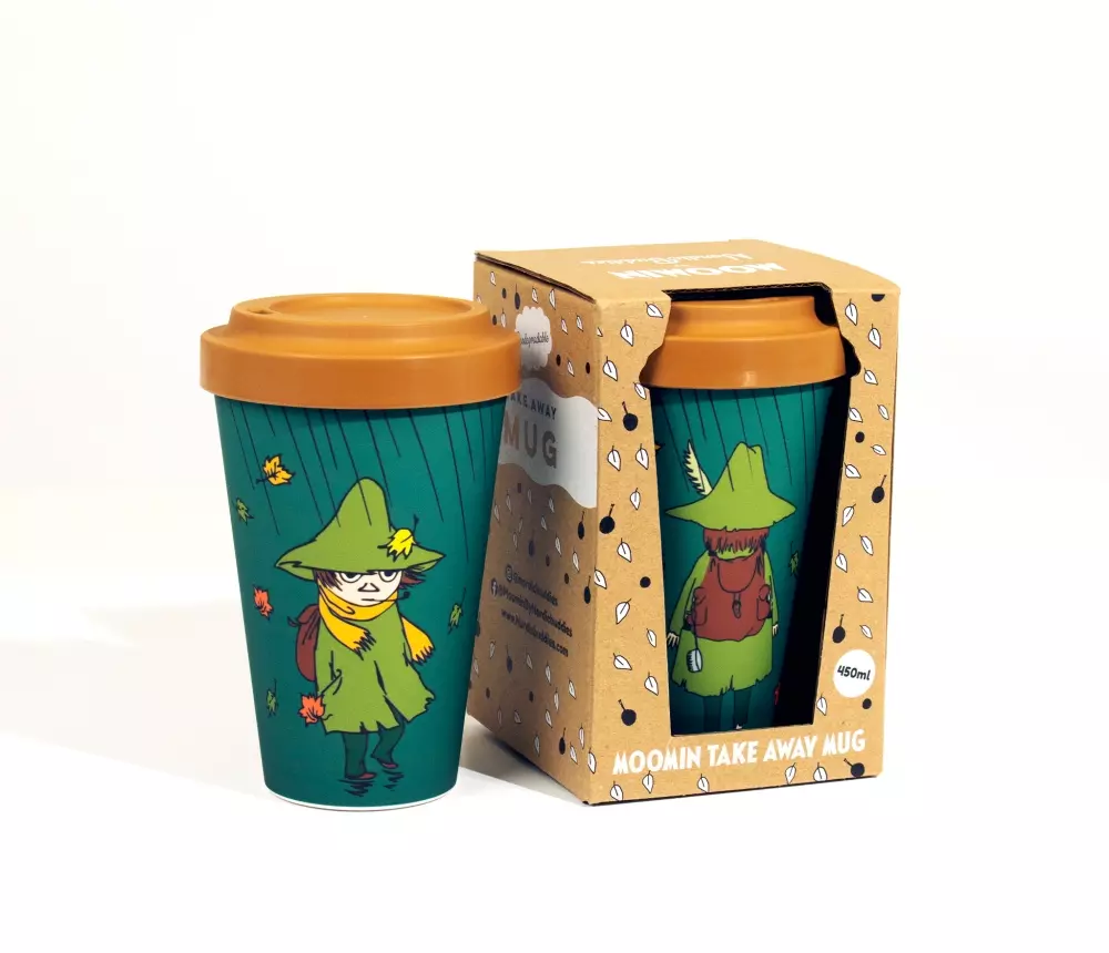 Moomin To Go Kopp - Snusmumrikken, 6430079189865, SNUFKIN99A, Kjøkken, Krus og Skåler, Moomin, Oy Bisly LTD, Biodegradeable take away mug