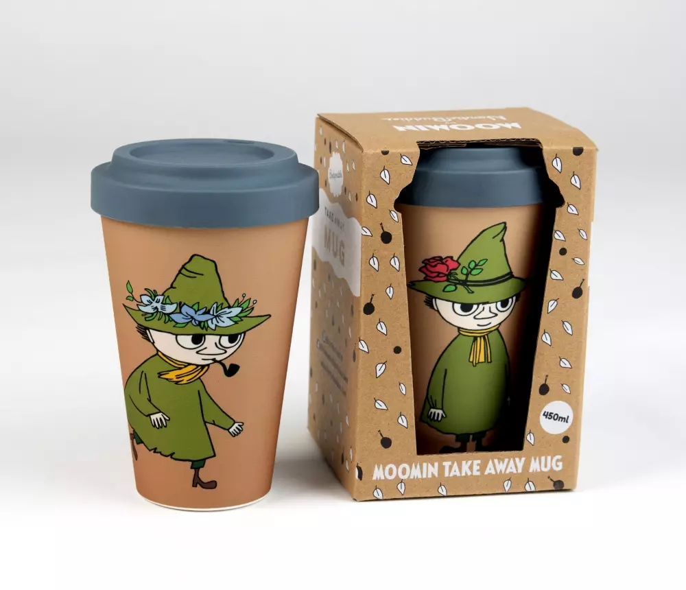 Moomin To Go Kopp - Run, 0714770418452, SNUFKIN99B, Kjøkken, Krus og Skåler, Moomin, Oy Bisly LTD, Biodegradeable take away mug