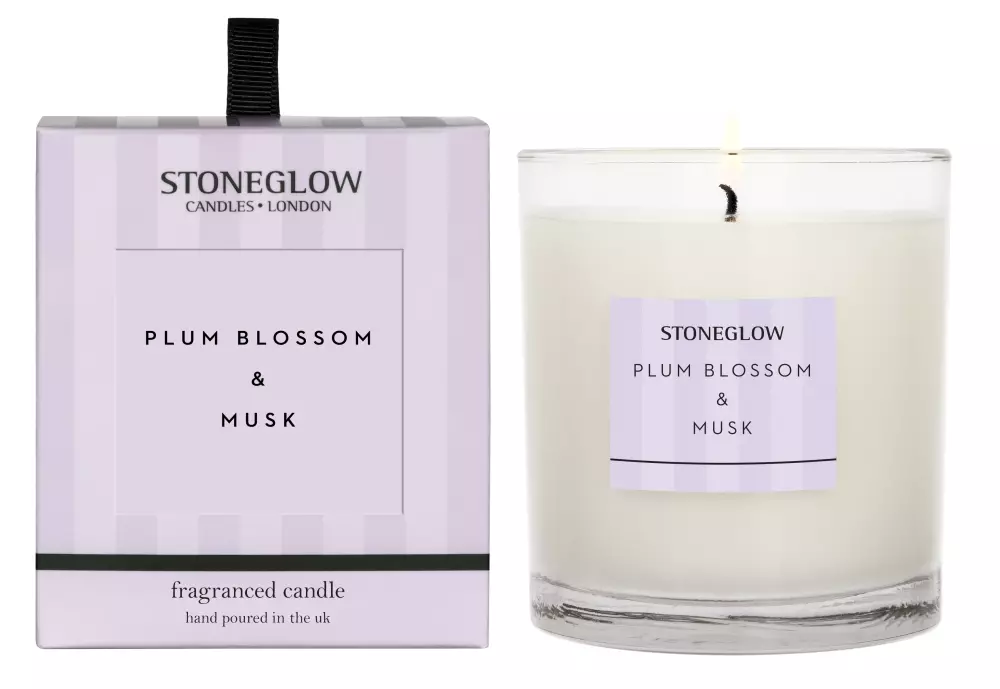 Stoneglow Duftlys Plum Blossom & Musk, 5055157351319, ST-MC-6817, Interiør, Duft, Stoneglow, House of Månsson