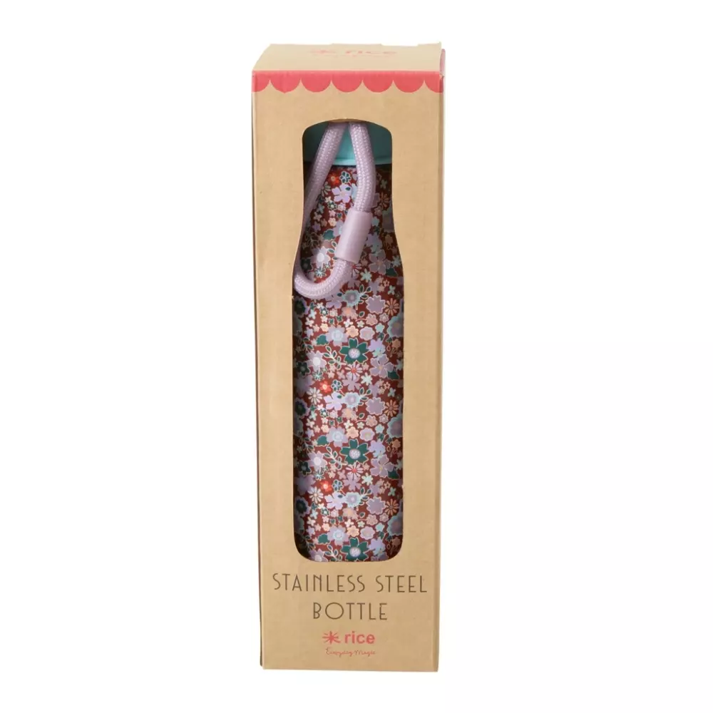 Drikkeflaske Fall Floral 500ml, 5708315206906, STBOT-FAFLO, Kjøkken, Drikkeflasker, Rice, Stainless Steel Thermo bottle - Multi - Fall Floral Print