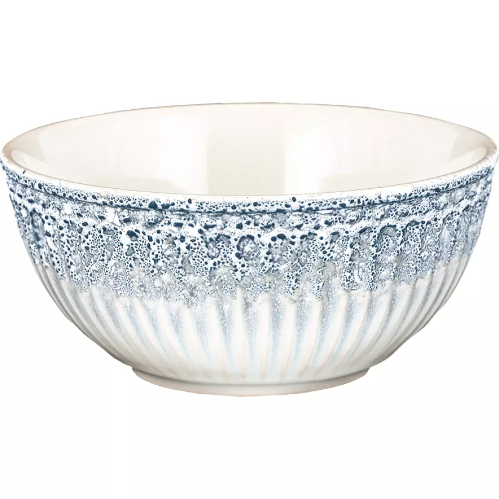 Musliskål Alice Ripple Blue, 5707463499208, STWCERAALI2006, Kjøkken, Skåler og Ildfaste Former, GreenGate, Cereal bowl Alice ripple blue