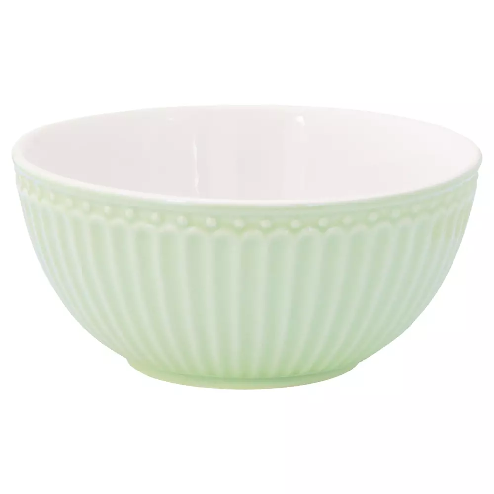 Musliskål Alice Pale Green, 5707463146010, STWCERAALI3906, Kjøkken, Skåler og Ildfaste Former, GreenGate, Cereal bowl Alice pale green