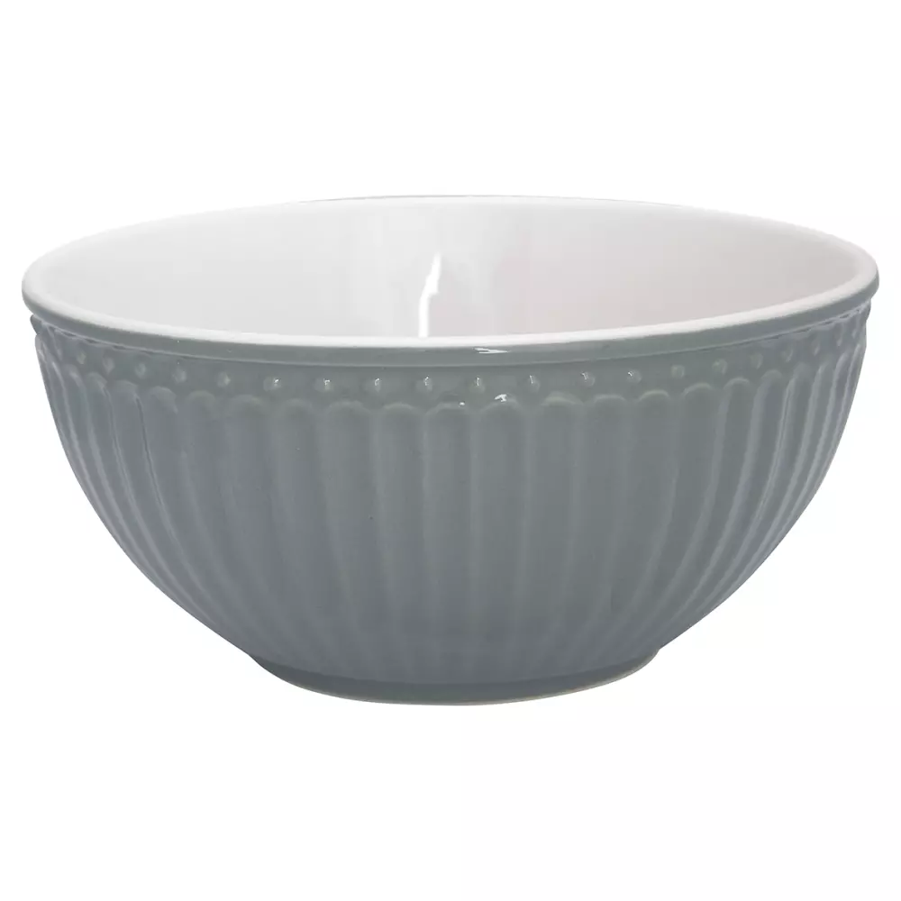 Musliskål Alice Stone Grey, 5707463387956, STWCERAALI8206, Kjøkken, Skåler og Ildfaste Former, GreenGate, Cereal bowl Alice stone grey