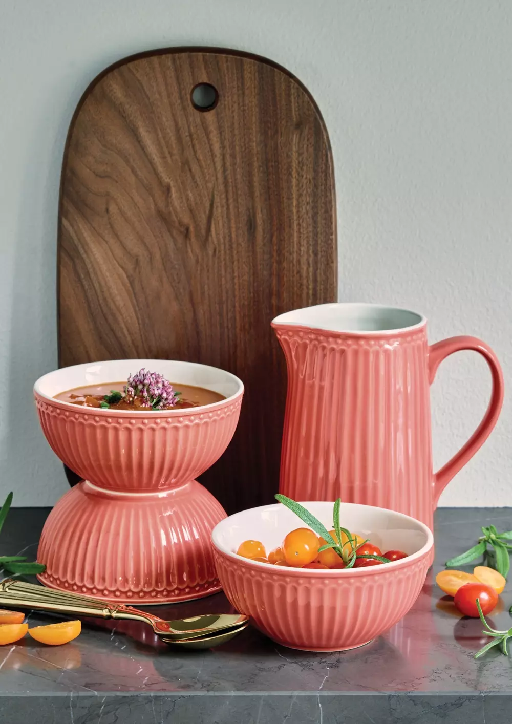 Mugge Alice Coral 1L, 5707463350158, STWJUGA1LALI1606, Kjøkken, Mugger og Karafler, GreenGate, Jug Alice coral 1L