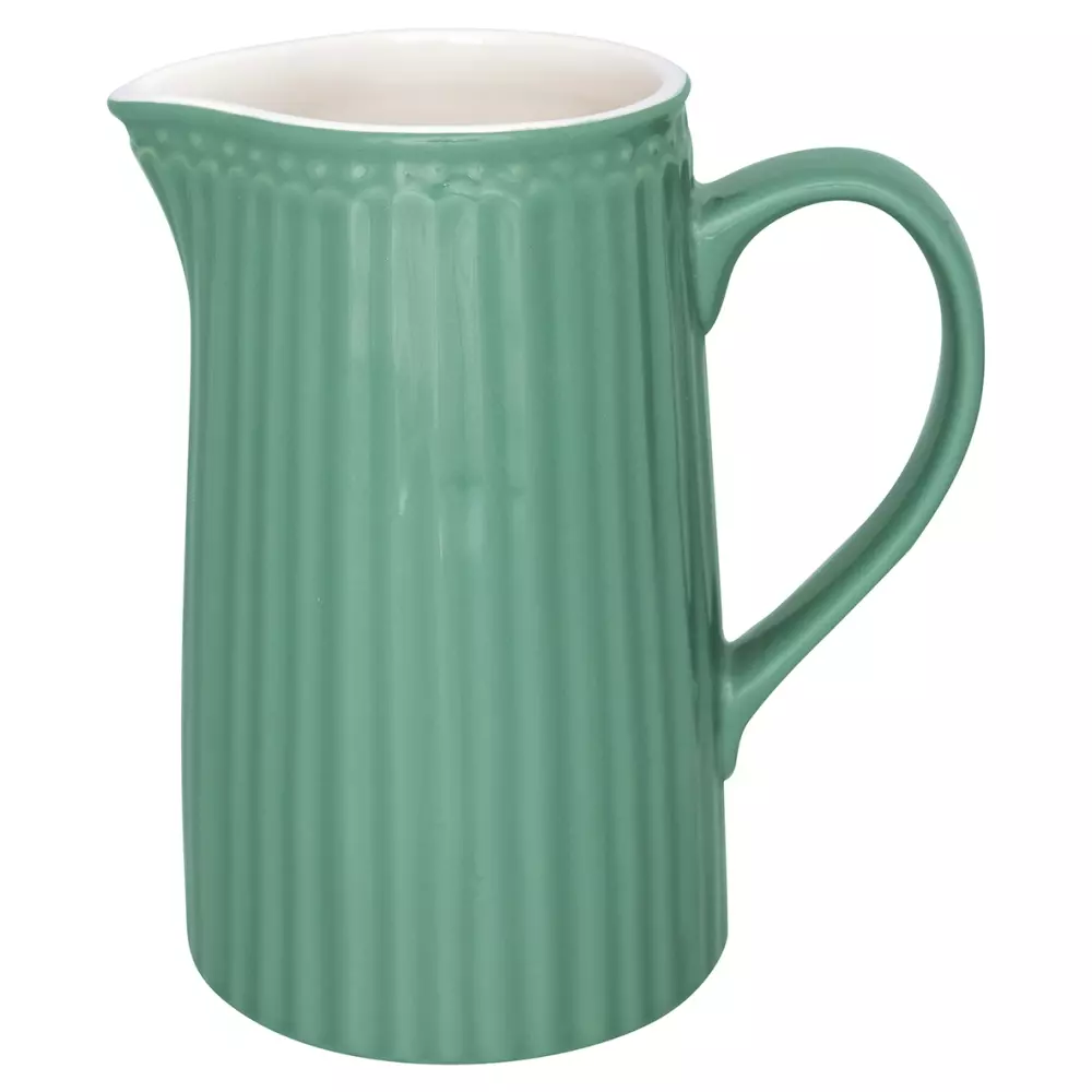 Mugge Alice Dusty Green 1L, 5707463323398, STWJUGA1LALI4206, Kjøkken, Mugger og Karafler, GreenGate, Jug Alice dusty green 1L